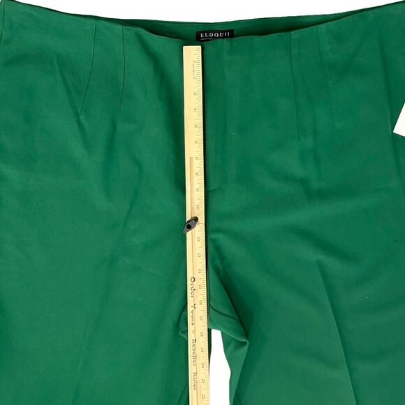 Eloquii Hunter Green Stretch Slacks Trousers Tapered Leg size 28 NEW Tags - Picture 5 of 9